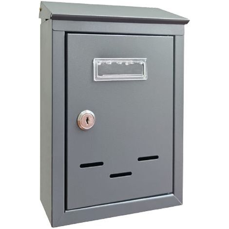 CASSETTA POSTALE 'MAGNOLIA' cm 20,5x6,8x H.30 - grigio argento