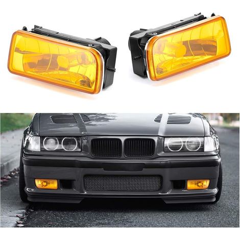 Feux antibrouillard de voiture Compatible avec E36 1992-1998 H1 12V 55W Feu antibrouillard Jaune (1/5)