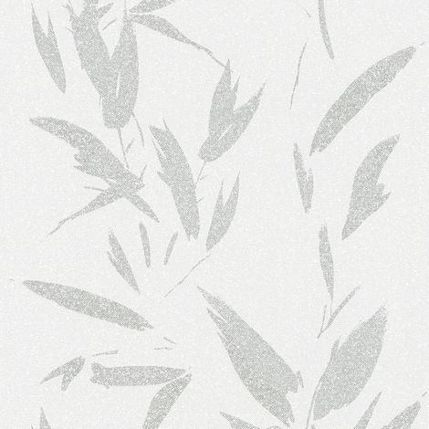Papel pintado naturaleza Profhome 375494 papel pintado no tejido ligeramente texturado de diseño asiático brillante crema gris 5,33 m2
