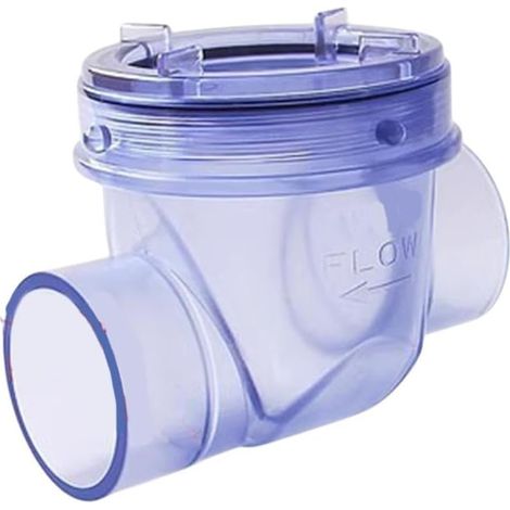 Clapet Anti-Retour PVC Transparent 50mm, pour Égouts et Eaux Usées Industrielles ou Domestiques