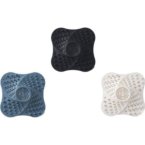 3 Pièces Évier de Sol Couvercle de Drain Bouchon de Cheveux Douche Drain Couvre Filtres à Cheveux pour Salle de Bain Baignoire Maison Cuisine-LIAIKI (1/5)