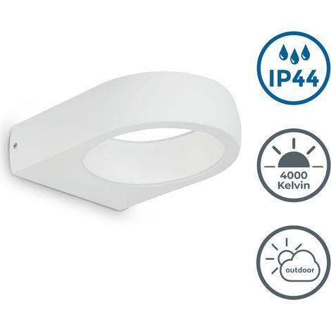Telefunken - Lampe LED murale extérieure IP44-lampe murale extérieure,7,5W 680lm,lumière blanc neutre 4.000K, lampe murale extérieure avec up and downlight sur mur d'entrée, porte d'entrée, éclairage (1/5)