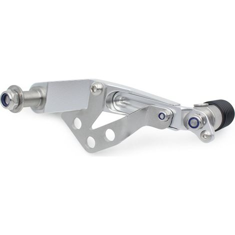 1 set. Color: Silver. Material: Metal and ABS. Motorcycle gear shift lever, adjustable and foldable.--BIEMMEDUE (1/5)