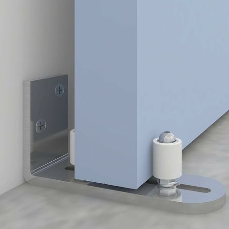 VURAHOME - Ajustable Guide de Plancher Mur / porte Guide Inférieur Pour Porte en Bois Coulissante Acier inoxydable (1/5)