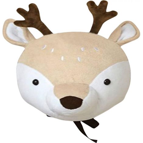 Tête En Peluche - Décor Murale Pour Chambre D'Enfant - Accrochage Facile - Pour Chambre, Salle De Jeux Ou Salon - Lot De 1 (1/5)