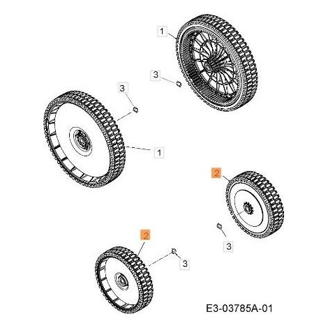 RUEDA DELANTERA ORIGINAL EMAK C63404572