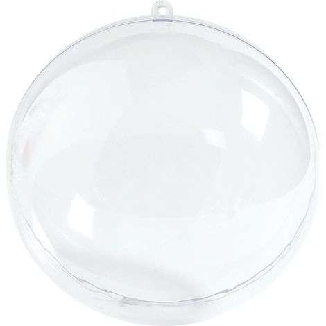 Boule Décorative Remplissable - Boule Transparente en Plastique pour Arbre de Noël - DIY Décoration Intérieure Extérieure - Lot de 12 (1/5)