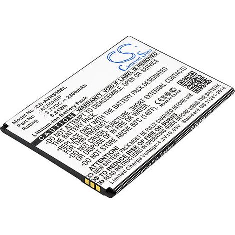 NX - Batterie téléphone, smartphone, GSM pour Archos 3.7V 2300mAh - AC55HEPBSF20 (1/3)