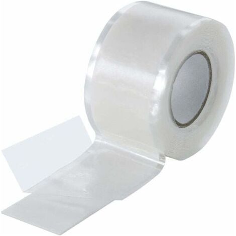 1 PCS Ruban en silicone auto-fusionant (auto amalgamant 25 mmx3m de large, blanc, auto-vulcanisant), Ruban isolant et Bande d'étanchéité (eau, air) (1/5)