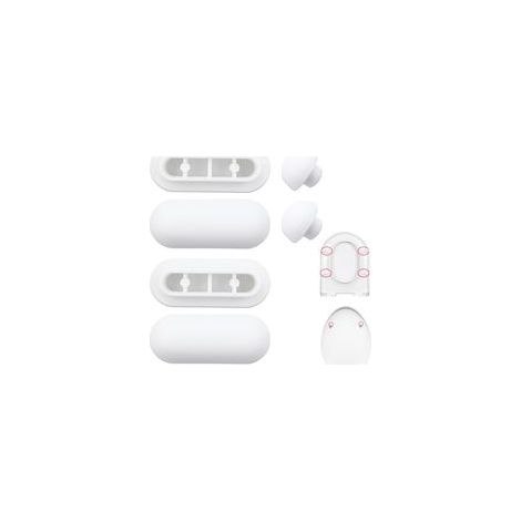6 Pièces Tampon Abattant WCPatin Abattant WCTampons pour Abattant de WCPare-chocs de Siège de ToiletteAmortisseur WC4 Tampons Anneaux+2 Tampons Couvercle(Blanc) (1/5)