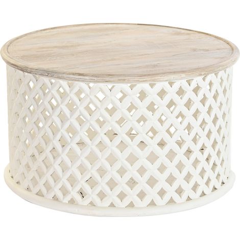 dkd-home-decor Tavolino da Caffè Moderne Blanc 81x81x45 (1/4)