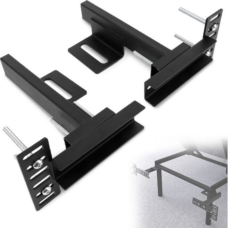 Kit de support de tête de lit pour base de lit réglable, supports de tête de lit universels pour cadre de lit en métal, noir, supports de fixation murale pour lit réglable (1/5)