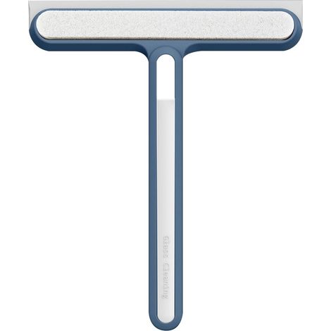 Escobilla de goma multifuncional para ventanas, duchas, puertas y parabrisas de coche, con cepillo oculto, 22,9 cm.