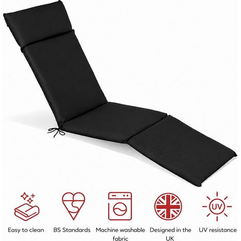 SP Steamer Pad Cushion - L183 x W49 x H6 cm - Black