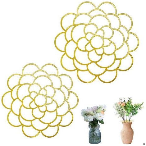 2 Stainless Steel Vase Stands for Floral Arrangements