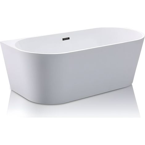 Vasca da bagno semi freestanding 255L 180 x 75 x 58 cm Acrilico Bianco - DIVINA (1/4)