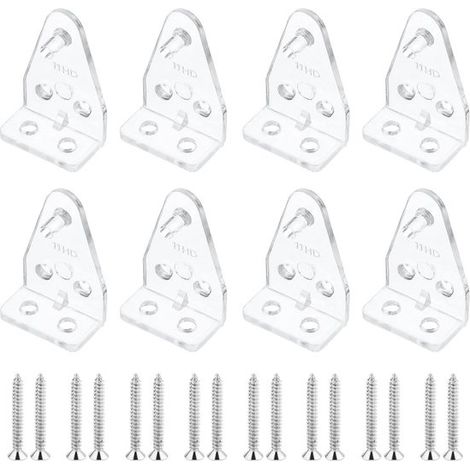 Juego de 8 clips de plástico transparente para fijar persianas - Repuestos para persianas horizontales y decoración de ventanas (1/5)