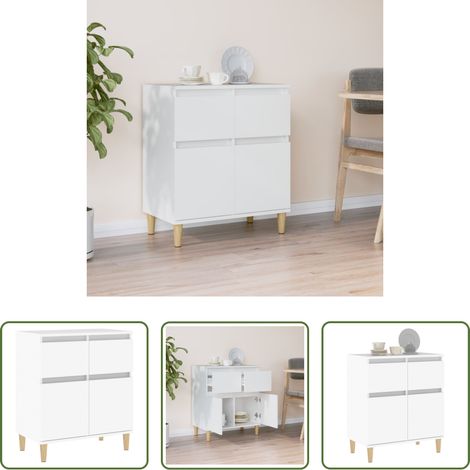 Schrank Holz - Sideboard Weiß 60x35x70 cm Holzwerkstoff (1/5)