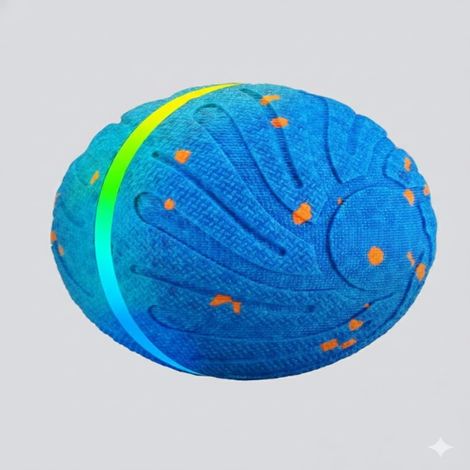 Intelligenter interaktiver Ball, elastisch mit automatischer Roll- und Rotationsfunktion, aus ETPU-Material (dunkelblau)