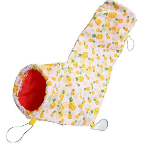 Tunnel d'angle pour rat et cochon d'Inde, en polyester, facile à fixer, doux et mignon pour petit animal de compagnie, ananas jaune (1/5)