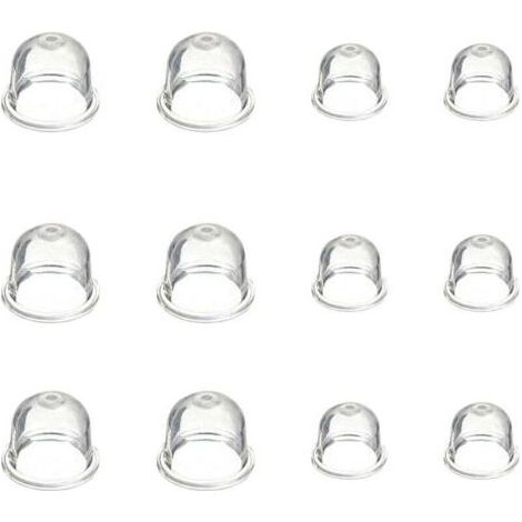12 Pièces Carburateur Amorce Pompe Ampoule 19 mm et 22 mm Poire Pompe Amorcage Accessoires de Carburateur pour Debroussailleuse Tronçonneuse Souffleur Tondeuse - Bluedeer (1/4)