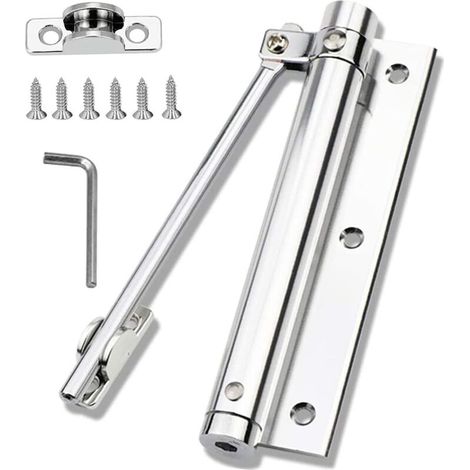 Spring Door Closer, Aluminum Alloy Spring Door Closer, Adjustable Silver Spring Door Closer, Aluminum Alloy Doors
