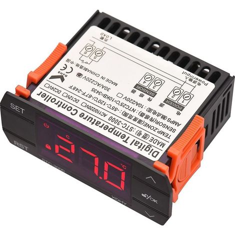 STC-3000 Contrôleur de Température Numérique 30A, Régulateur Intelligent AC 220V pour Réfrigérateur (1/5)