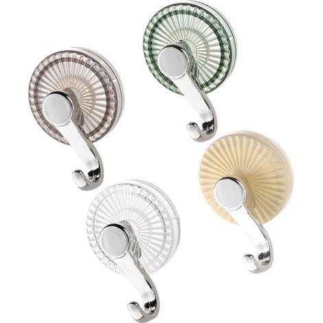 Juego de 4 soportes de ventosa de alta resistencia, toallero, soporte de ventosa de pared, gancho adhesivo reutilizable, TPU para el hogar (1/5)