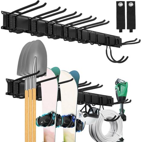 Sinoer Garage Tool Management Wandregal 48 Zoll 9 Haken Einstellbare (1/5)