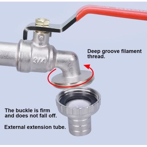 Adaptateur de réservoir IBC connecteur fileté 1/2", collecteur de pluie de robinet de réservoir 1000L, connecteur (1/4)