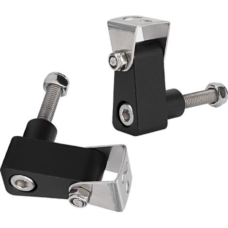 Lot de 2 Supports de Fixation pour Phares LED Moto en Alliage d'Aluminium Noir Modifié pour Xciting 250 300 (1/5)