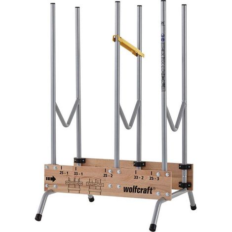 wolfcraft I Sägebock I 5121000 I stabiler Holzbock zum schnellen Zuschneiden von Brennholz, Tragkraft 150 kg I Holzschneidebock I Schneidebock