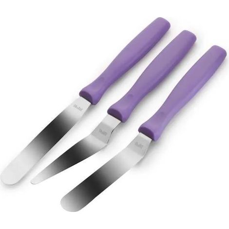 Ustensiles de cuisine Ibili 3 spatules plastique violet ergonomique
