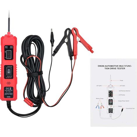Testeur de Circuit de voiture, sonde de puissance 6-36V, détecteur automobile, outil de système électrique numérique avec affichage et lumières LED