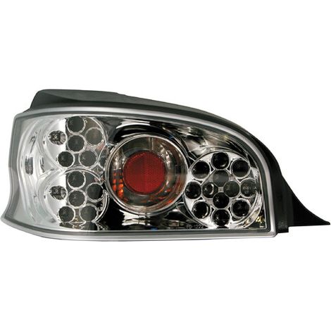 Coppia fanali posteriori LED - compatibile per Citroën Saxo (5/96-12/04) - Cromo