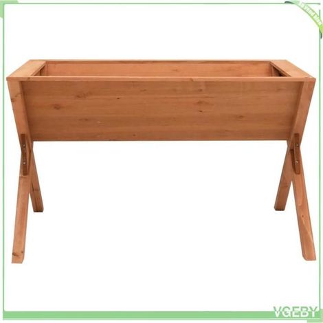 Jardinière - FAFEICY - 47241 - Bois de sapin massif - 90x55x56 cm - Pieds en X, charge 30 kg (1/4)