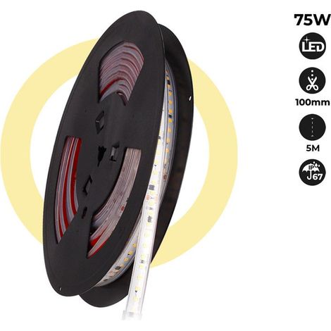 LED-Streifen 220V 75W (600xSMD2835) 12mm IP67 Rolle 5 Meter