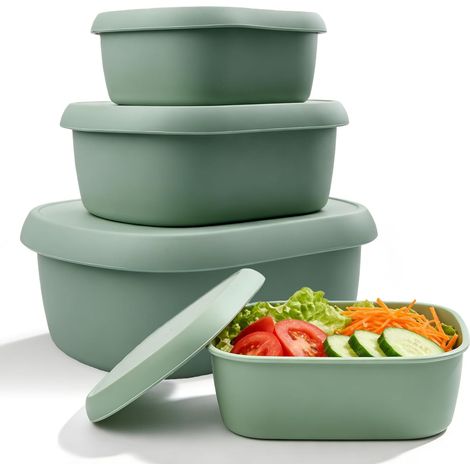Lot de 3 plats pour micro-ondes : boîte de conservation pour chauffer avec couvercle, ensemble de casseroles 0,6 l, 0,3 l, 0,2 l, utilisable comme boîte de conservation, boîte de (1/5)