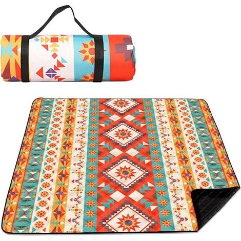 Cde Pique-nique Imperméable Grand Tapis de Pique-nique Sangle de Transport pour Camping, Parc, Jardin, Plage, Extérieur (1/5)