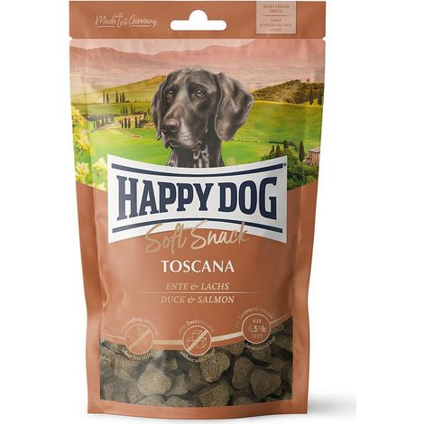 Happy Dog Snack morbido Bustina da 100 g - Toscana Anatra e Salmone 100 g