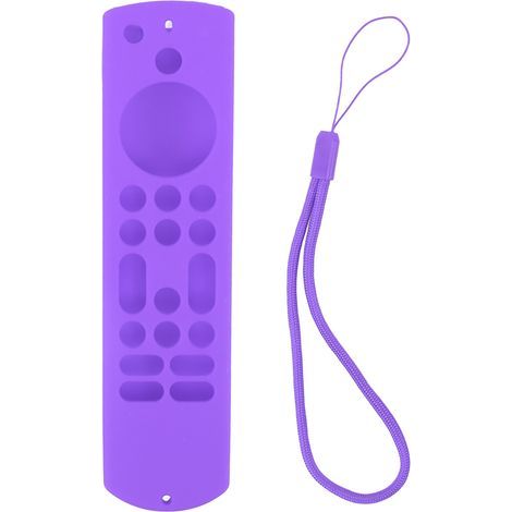 Télécommande Silicone Housse Étui Souple Antichoc Imperméable Découpe Précise Protection Complète pour Amazon TV Violet (1/5)