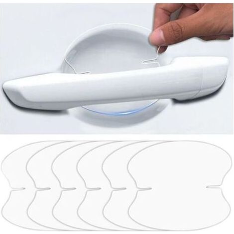 10 Pieces Film de Protection pour Poignée de Porte Voiture Film de Protection Transparent Brillant Autocollant Anti - Rayures (1/4)