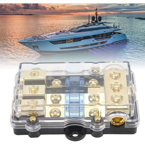 Boîtier de fusibles universel 60A pour alimentation audio stéréo automobile (1 entrée, 3 sorties) (1/5)