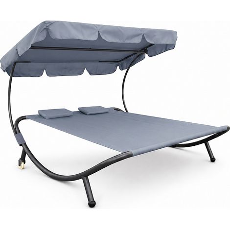 Linder Exclusiv tumbona de jardín para dos personas con toldo MC4901 (1/4)