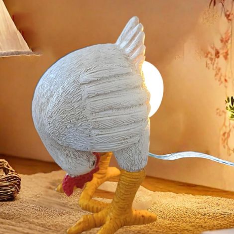 Veilleuse Poule Design Lampe Œuf avec Ampoule Intégrée (1/5)