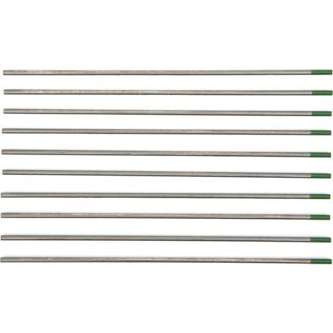 10 pièces électrode de tungstène TIG WP aiguilles à pointe verte accessoires de soudage 2.4x150mm (1/5)