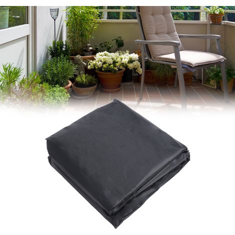 Housse de Protection pour Chaise Extérieure Oxford Imperméable Résistant aux UV Noir avec Sac de Stockage (1/5)