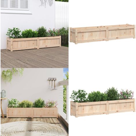 Jardinière 150x31x31 cm bois de pin massif - Jardinier - Pot De Fleurs - Extérieur - Bois - Pin - Home & Living (1/5)