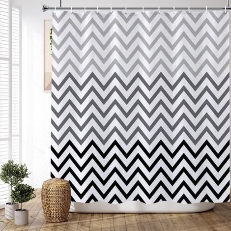 Rideau de douche 180x200 cm imperméable pour salle de bain (1/5)