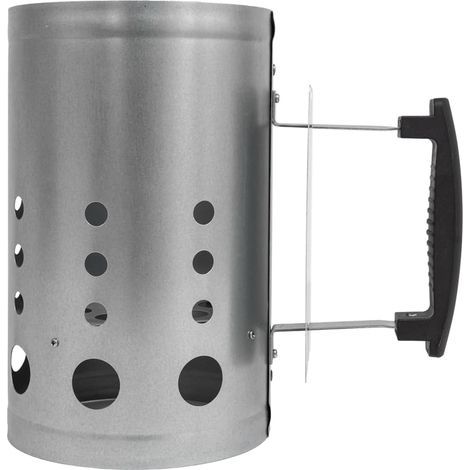 Charcoal Igniter (for Barbecue Grills) - Galvanized steel construction - Heat-resistant plastic handle - Dimensions: 27 x 16 x 16 cm (1/5)
